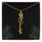 Custom - Birth Flower - Name Necklace