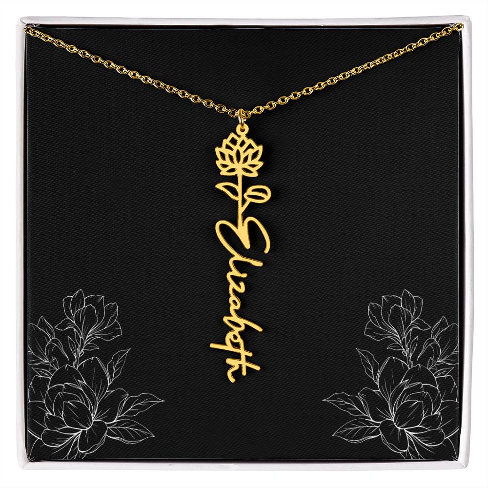 Birth Flower | Name Necklace | Custom