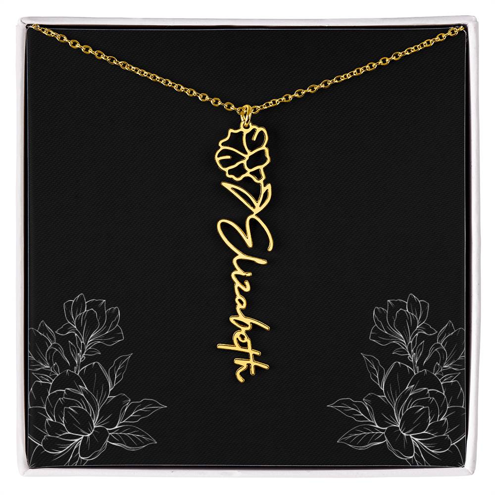 Birth Flower | Name Necklace | Custom