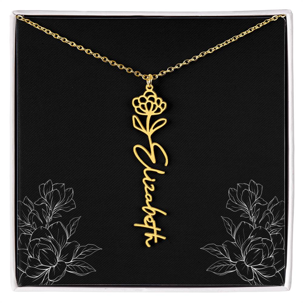 Birth Flower | Name Necklace | Custom