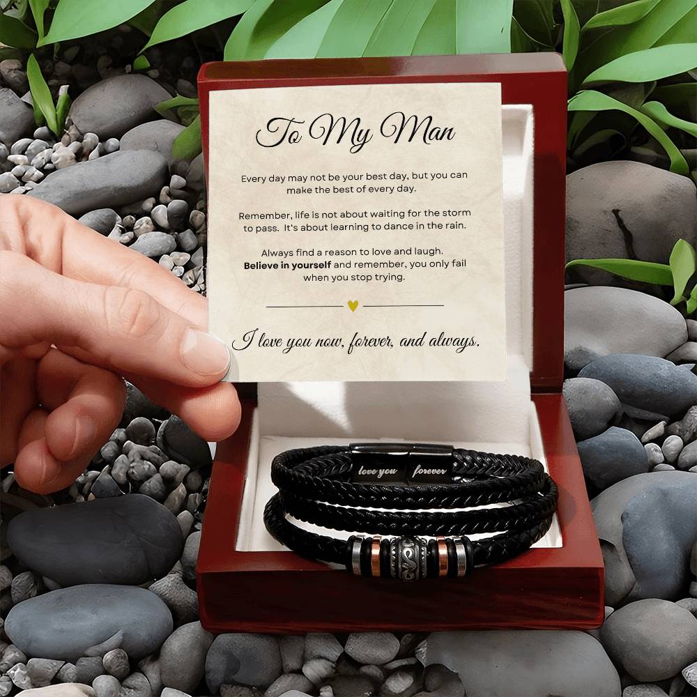My Man - Believe in Yourself - Love You Forever Bracelet