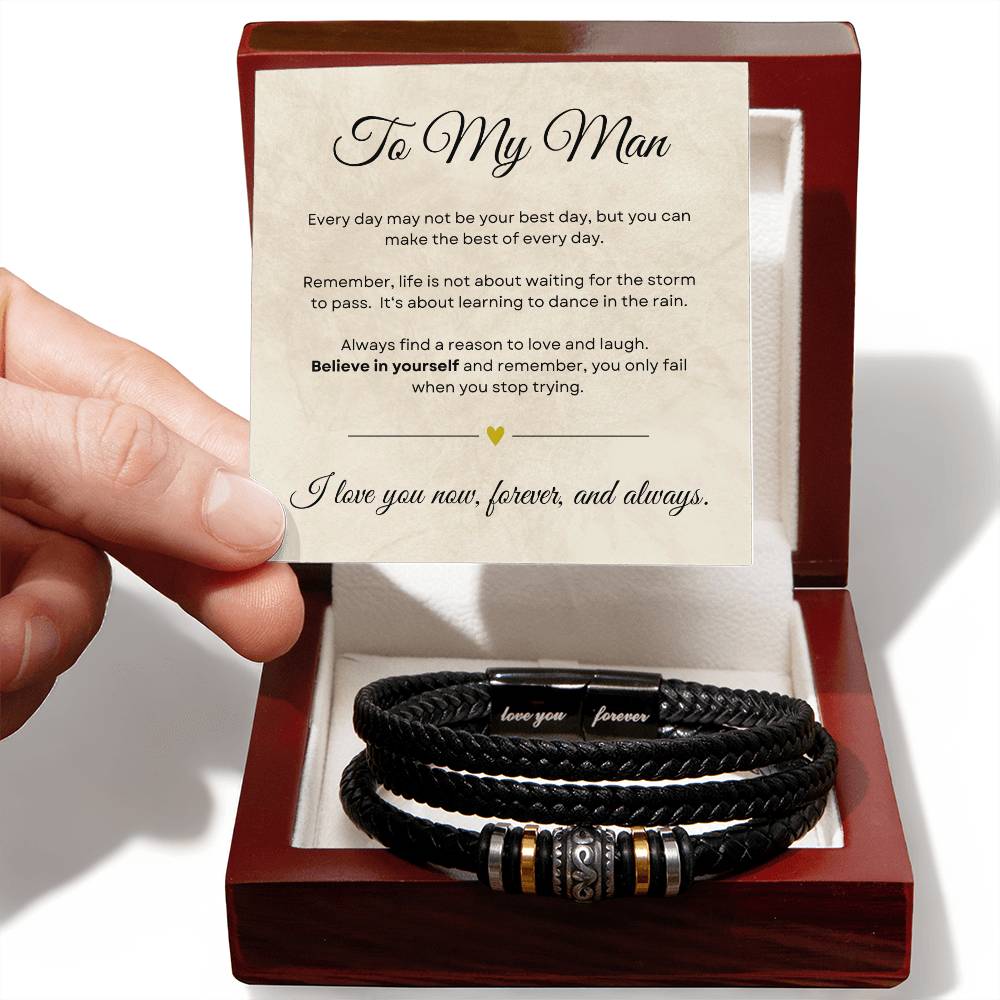 My Man - Believe in Yourself - Love You Forever Bracelet