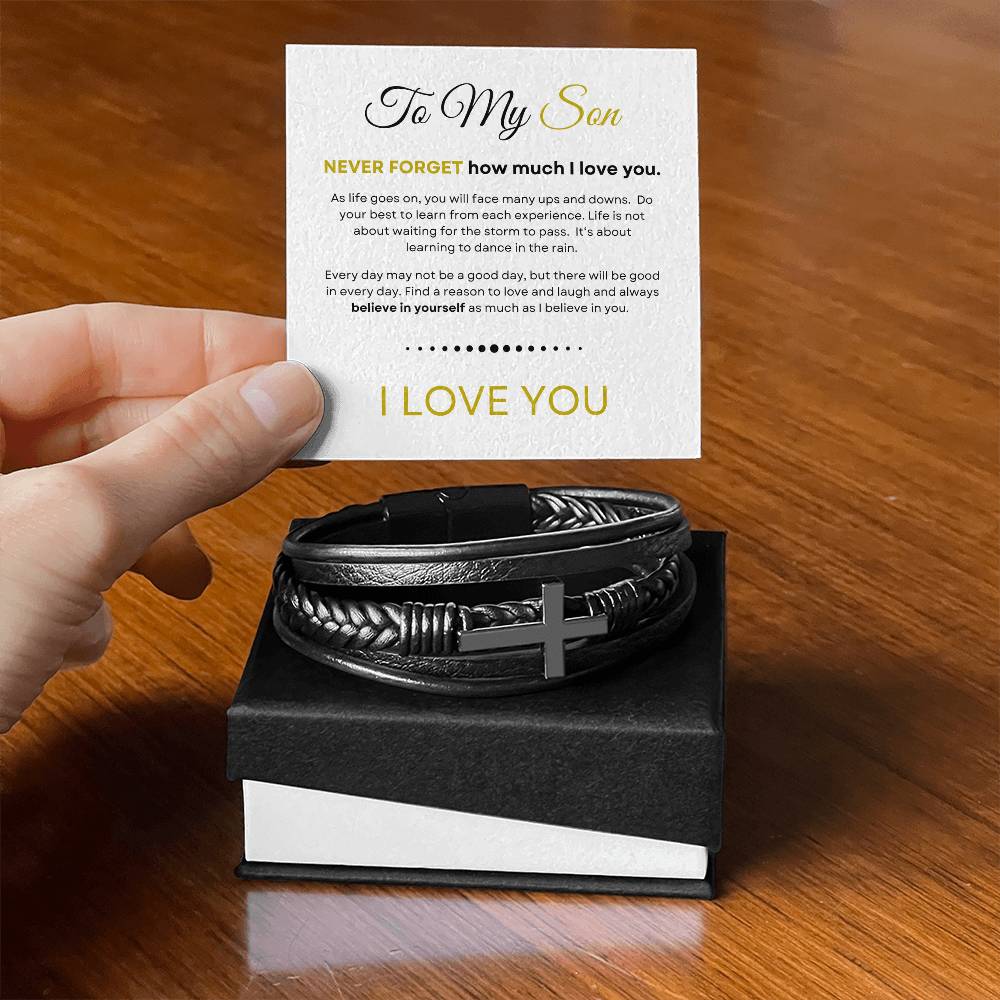 Son - Never Forget - Cross Bracelet