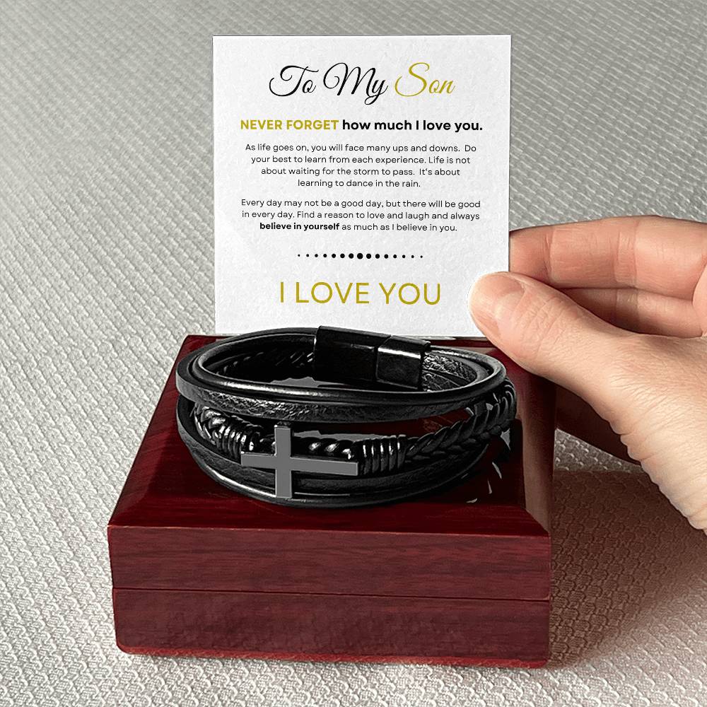 Son - Never Forget - Cross Bracelet