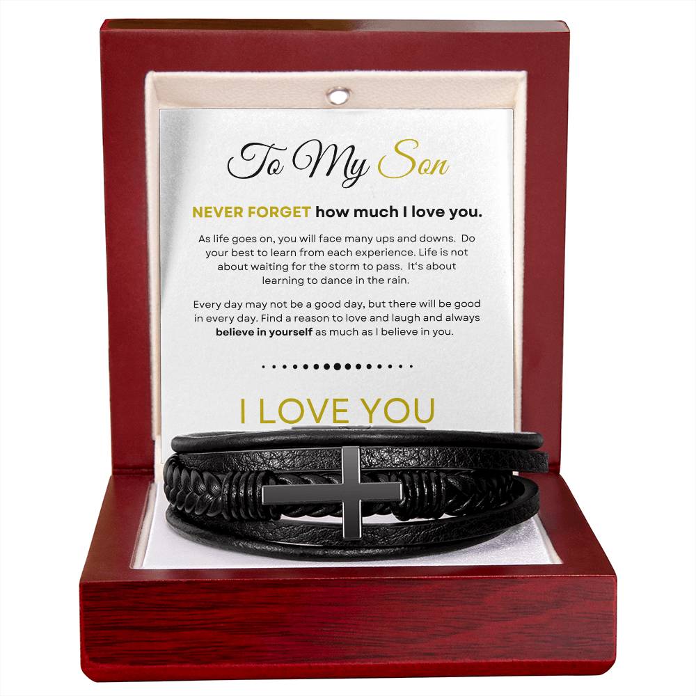 Son - Never Forget - Cross Bracelet