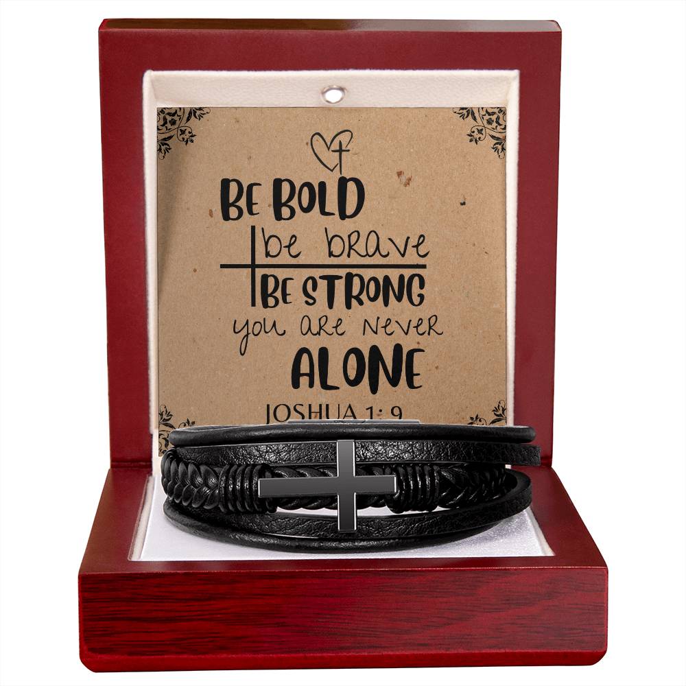 Joshua 1:9 Cross Bracelet