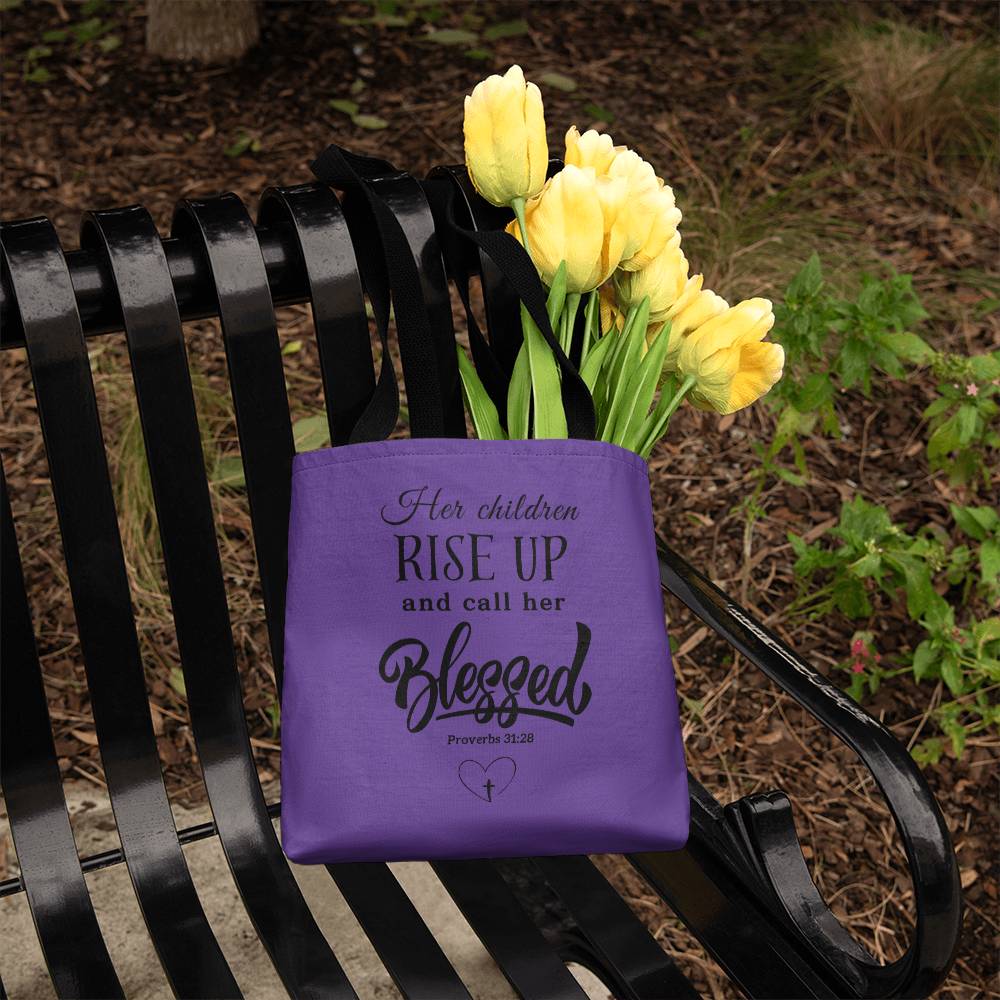 Her Children Call Her Blessed | Proverbs 31 | For Her | Canvas Tote
