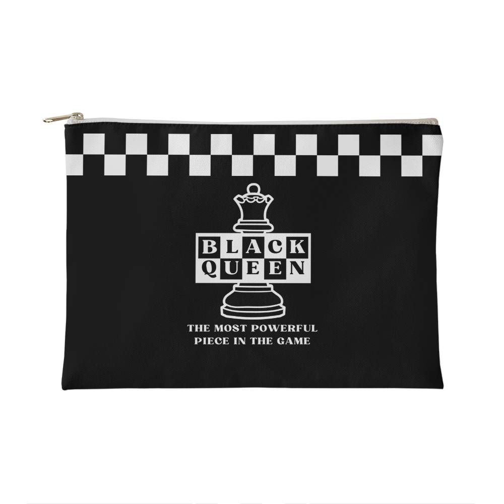 Black Queen Zippered Pouch | Make-Up Bag | Carry-All Bag | Gift For Her