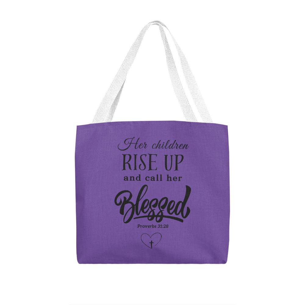 Her Children Call Her Blessed | Proverbs 31 | For Her | Canvas Tote