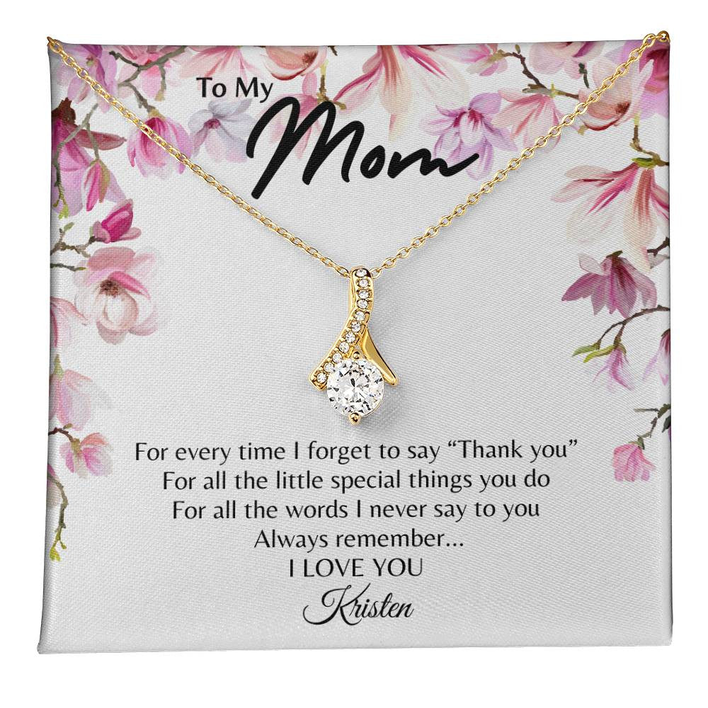 Personalized Thank You Mom | Alluring Beauty Pendant Necklace