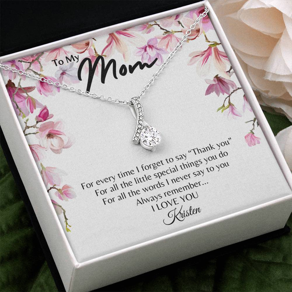 Personalized Thank You Mom | Alluring Beauty Pendant Necklace