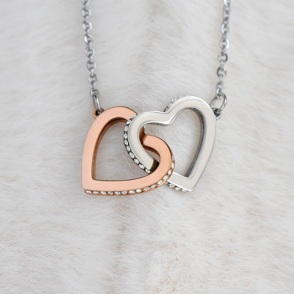 Dad's Got Your Back Interlocking Hearts Necklace