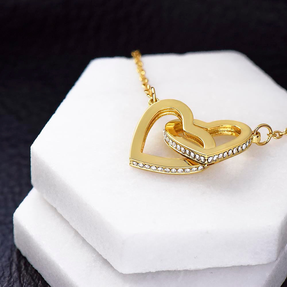 Dad's Got Your Back Interlocking Hearts Necklace