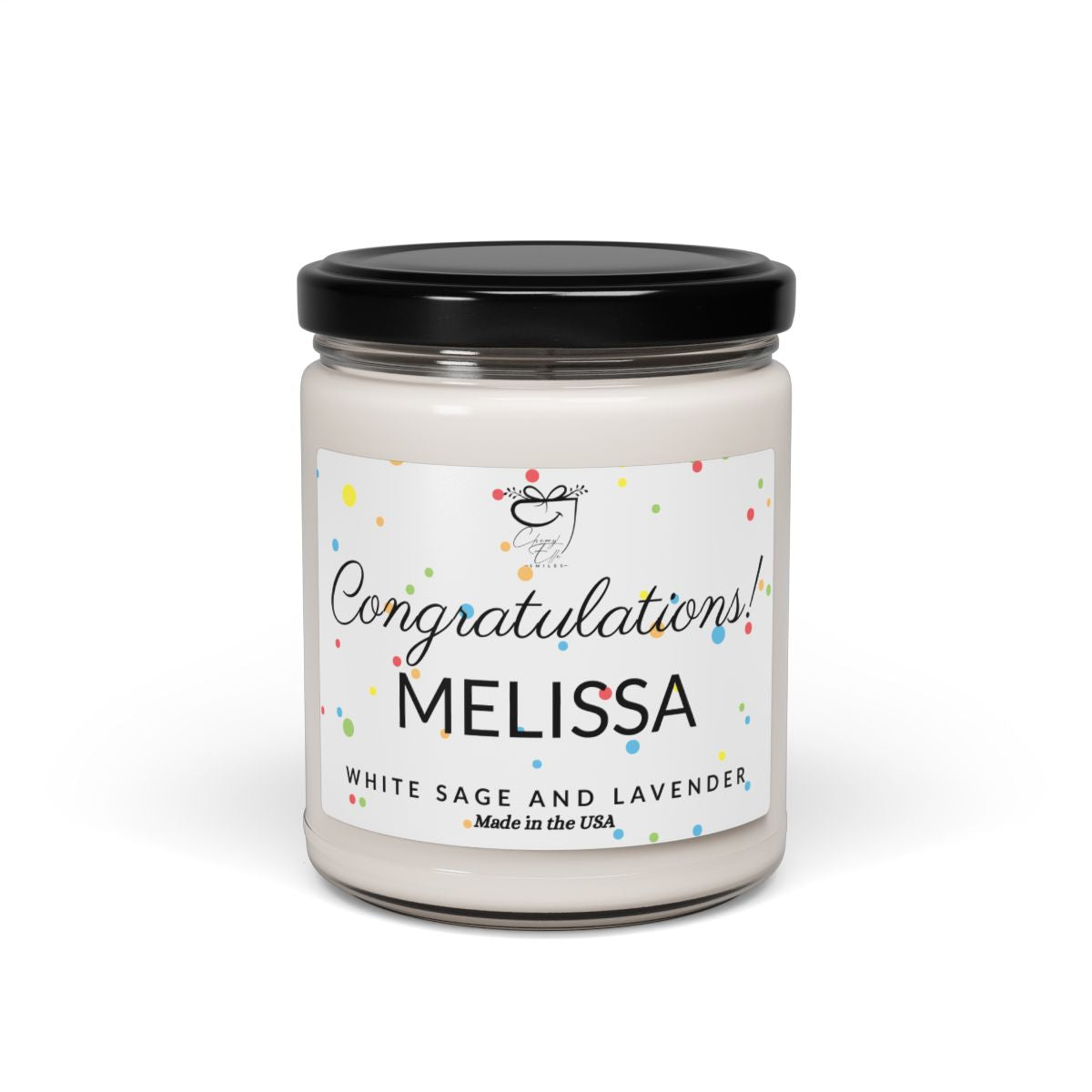 Congratulations Candle | Personalized | Soy | Non-Toxic | 9oz