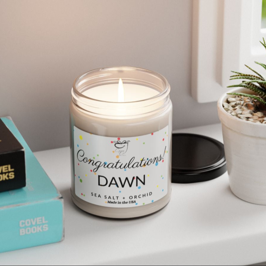 Congratulations Candle | Personalized | Soy | Non-Toxic | 9oz
