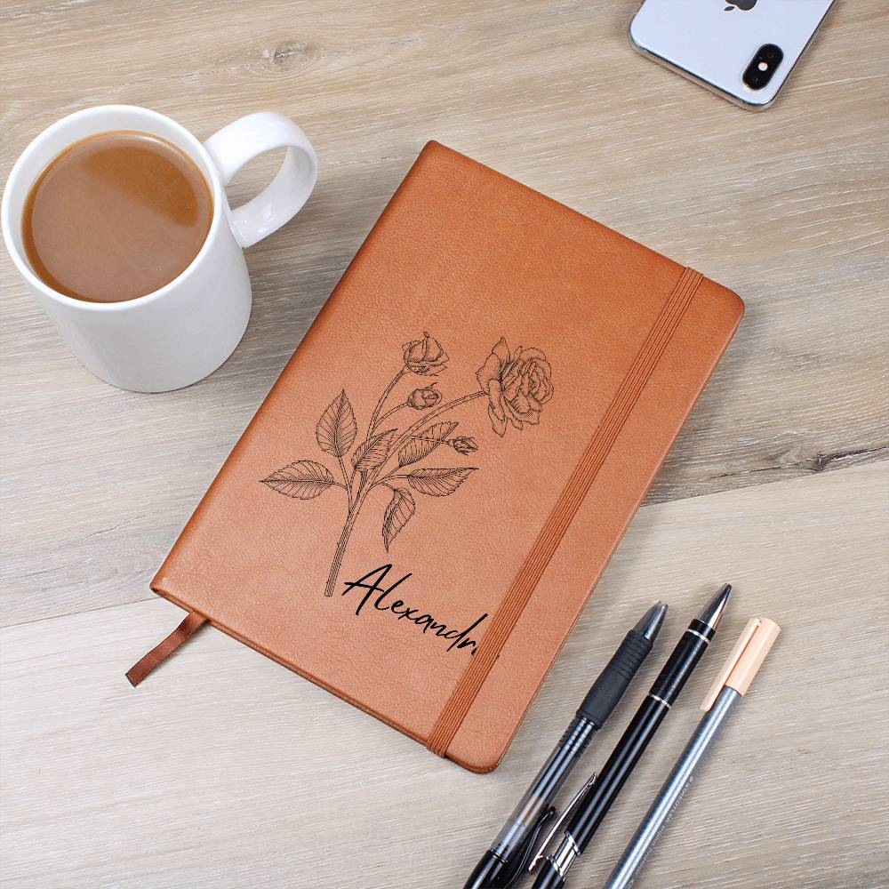 Birth Flower | Personalized | Lined Writer's Journal
