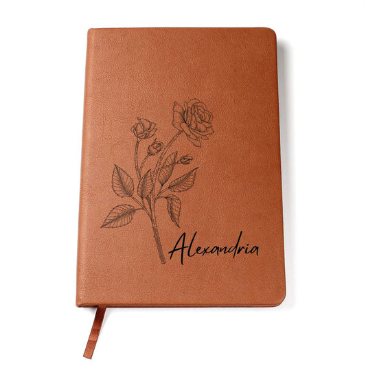 Birth Flower | Personalized | Lined Writer's Journal