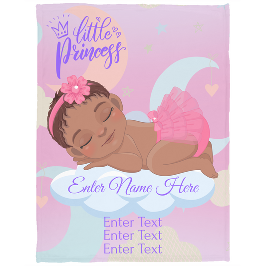 Little Princess Personalized Fleece Baby Blanket - 30"x40"