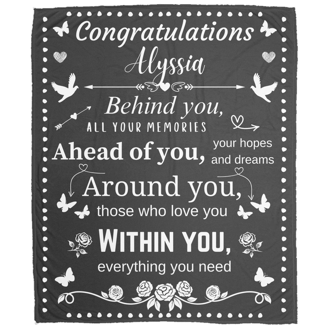 You Have Everything You Need | Personalized | Throw Blanket
