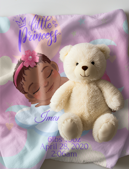 Little Princess Personalized Fleece Baby Blanket - 30"x40"