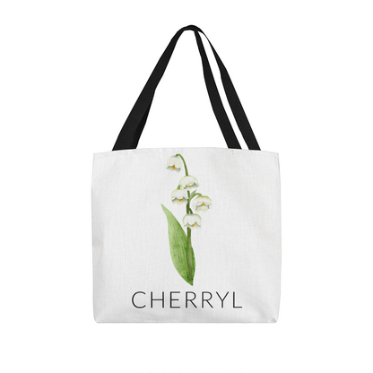Personalized Birth Flower Classic Tote Bag