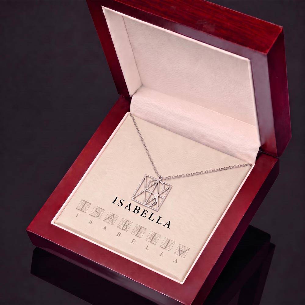 Your Name, Your Signature | Personalized | Geometric Monogram Necklace