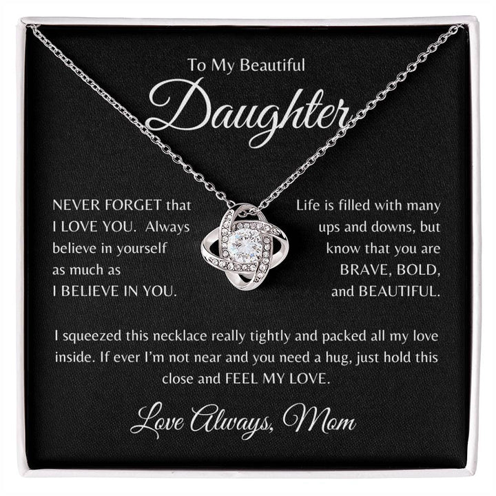 Daughter - Never Forget - Brave Bold Beautiful - Necklace