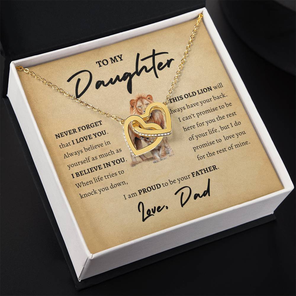 Always Have Your Back, Daughter | Interlocking Hearts Necklace