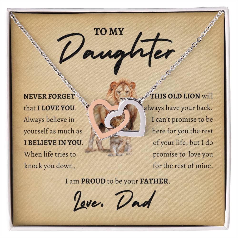 Always Have Your Back, Daughter | Interlocking Hearts Necklace