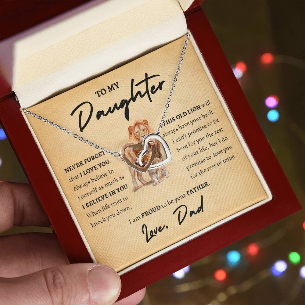 Always Have Your Back, Daughter | Interlocking Hearts Necklace
